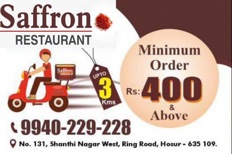 Saffron Order Food Online I Free Home Delivery Restaurant in Hosur